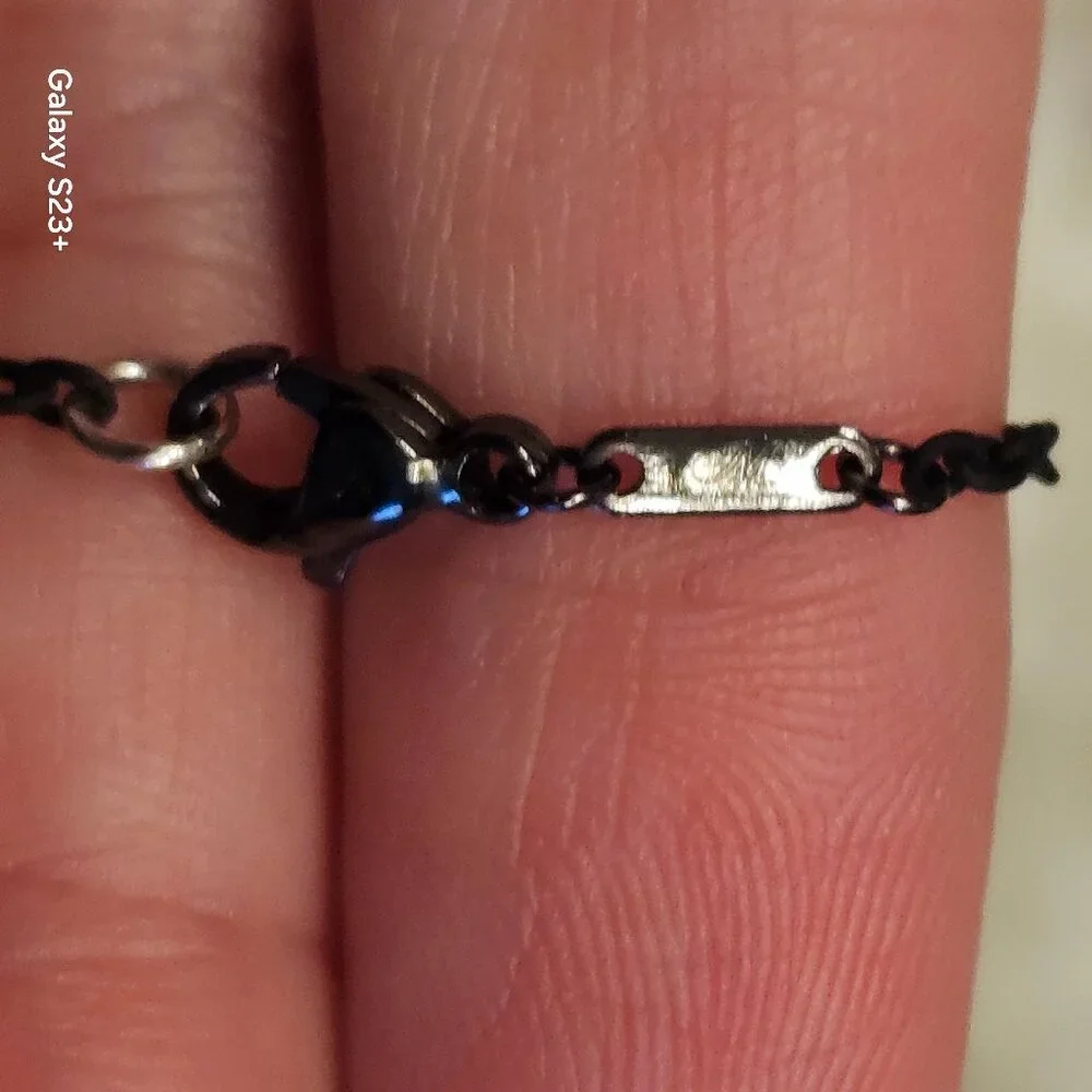RARE MONICA RICH KOSANN DREAM CRESCENT MOON STAR SAPPHIRE 925 CHARM NECKLACE